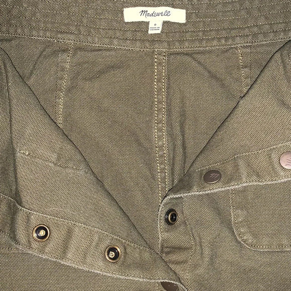 Madewell Raw-Hem A-Line Mini Skirt in Kale - Picture 7 of 9